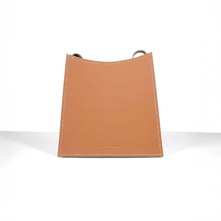 Ladder Bag 【焦糖啡 X 米白色  】環保69%蘋果再造皮革手袋