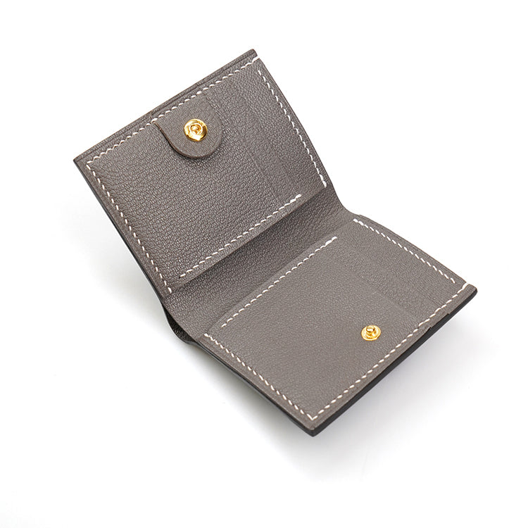 Mini Wallet 【 Smoky Dark Grey 】意大利羊皮銀包