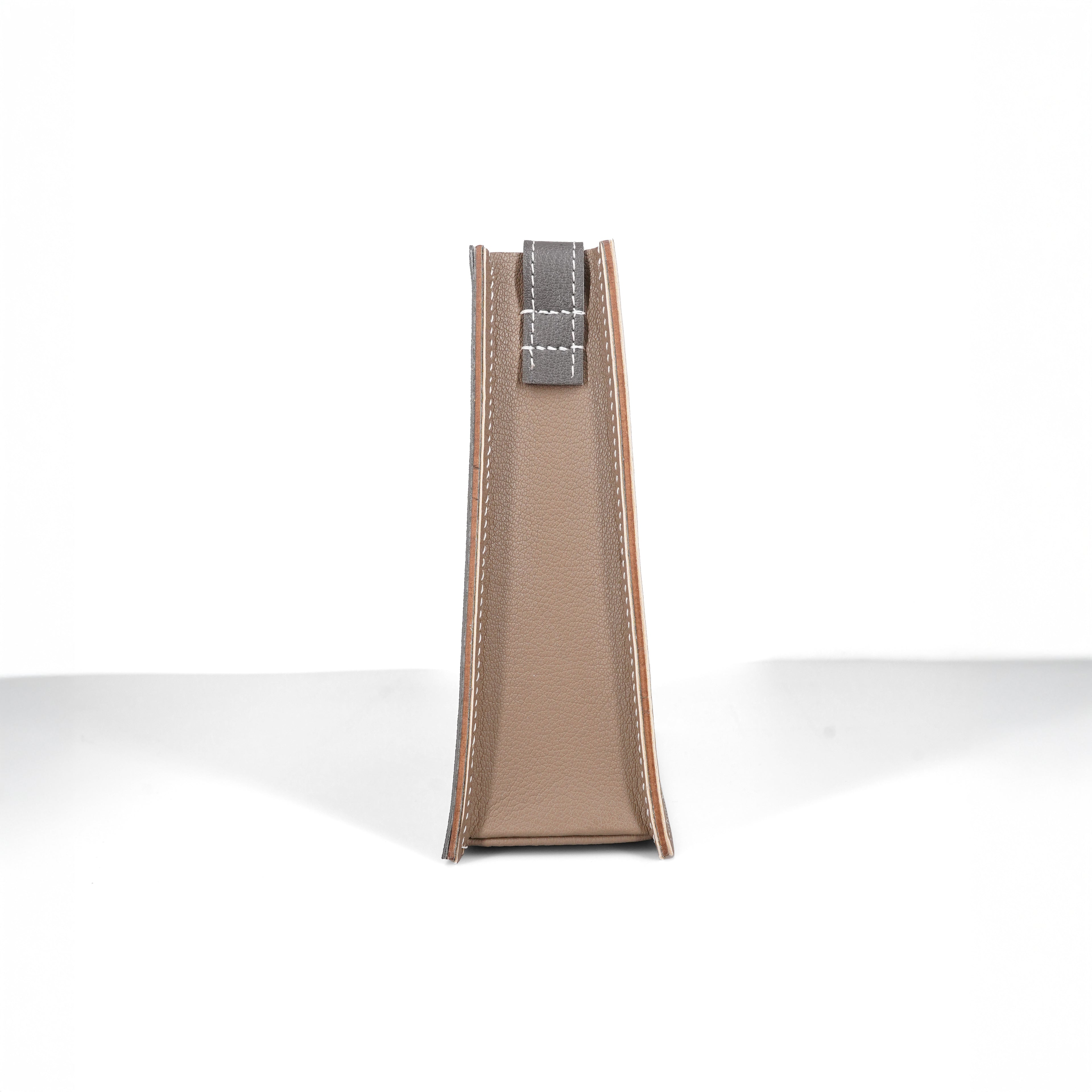 Ladder Bag 【大地灰 X 深灰色 】環保69%蘋果再造皮革手袋