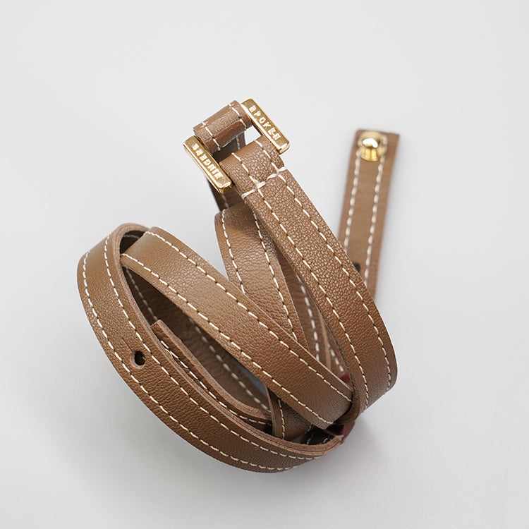 Full stitched Strap【 Earthy Taupe 】意大利羊皮全縫孭帶