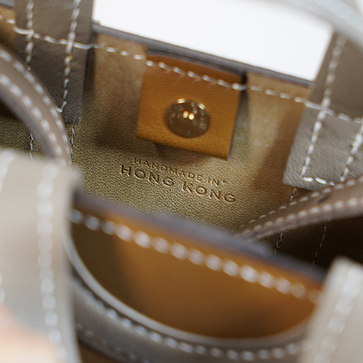 Box Tote XS 【 Horizon Light Blue X Sandstone Beige 】意大利羊皮手袋