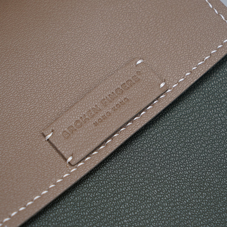 Square Bag 【 深藍色 X 淺灰色  】環保69%蘋果再造皮革手袋