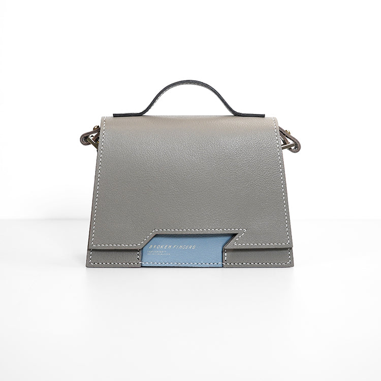 Dome Bag 【 Sandstone Beige  X Horizon Light Blue 】意大利羊皮手袋