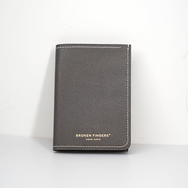 護照套【 Smoky Dark Grey 】意大利羊皮皮具