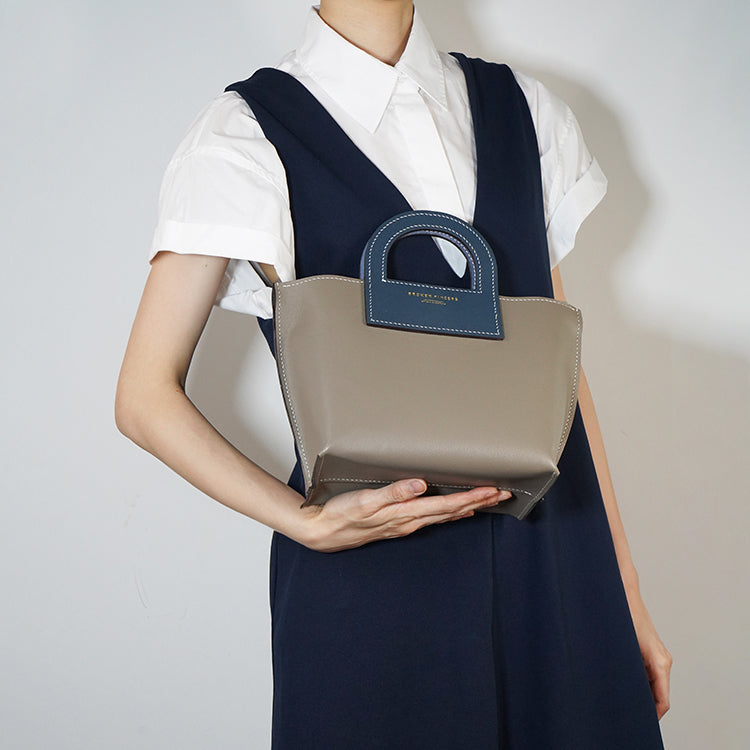 Harvest Bag 【 Sandstone Beige X Cobalt Blue 】意大利羊皮手袋