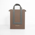 Box Tote XS 【 Earthy Taupe X Raven Charcoal 】意大利羊皮手袋