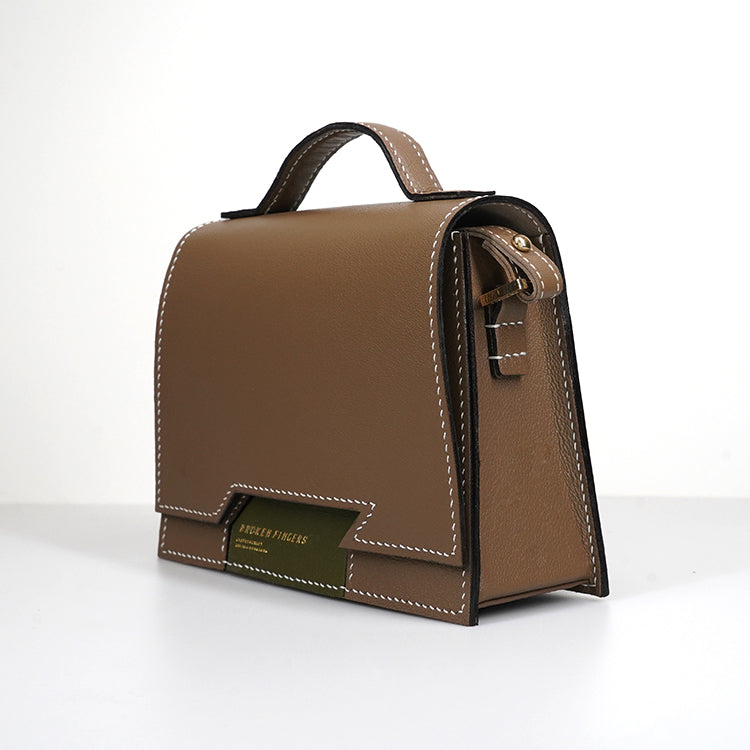 Dome Bag 【 Earthy Taupe X Forest Green 】意大利羊皮手袋
