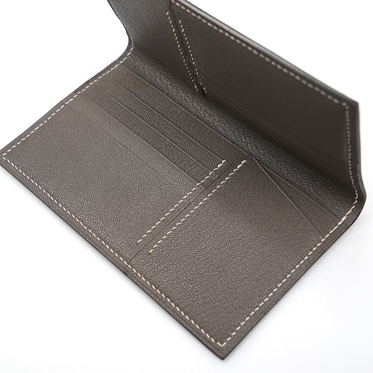 Medium Wallet 【 Smoky Dark Grey 】意大利羊皮銀包