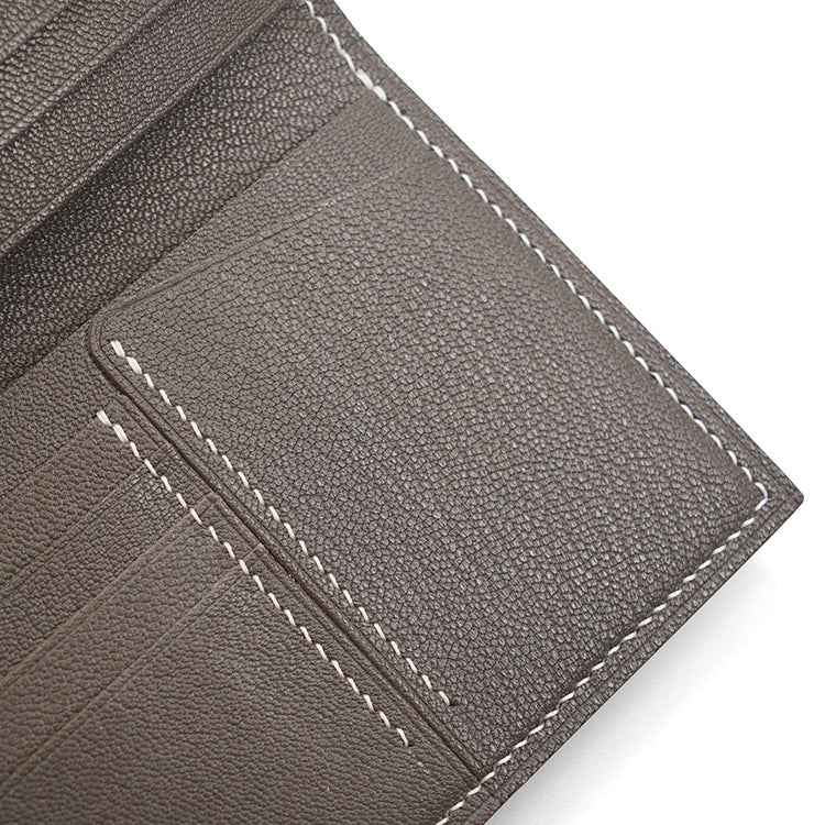 Medium Wallet 【 Smoky Dark Grey 】意大利羊皮銀包