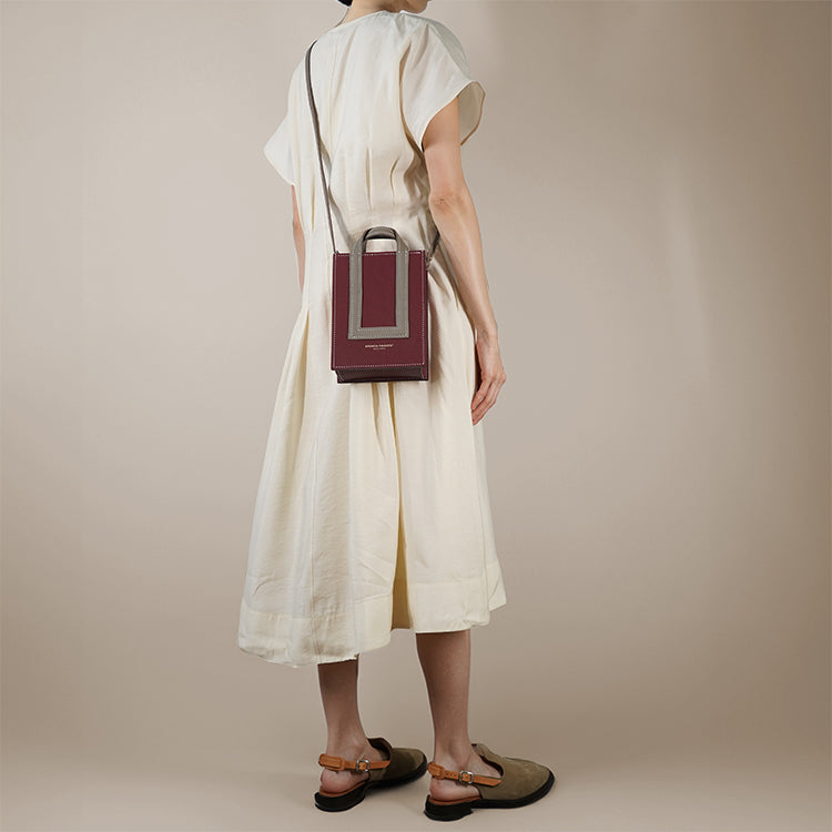 Box Tote XS 【 Maroon Muse 】意大利羊皮手袋