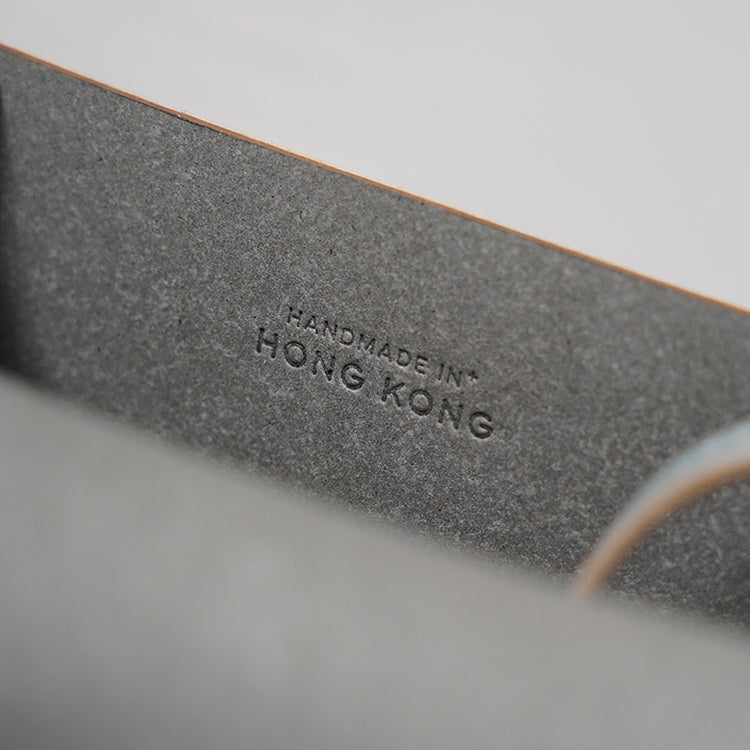 Square Bag 【 大象灰 X 綠色 】環保69%蘋果再造皮革手袋