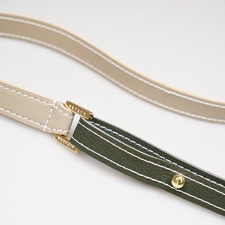 Ladder Bag 【 米白色 X 深灰色  】環保69%蘋果再造皮革手袋