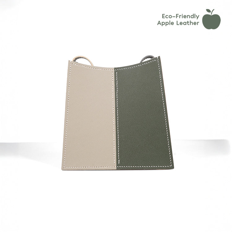 Ladder Bag 【 米白色 X 深灰色  】環保69%蘋果再造皮革手袋