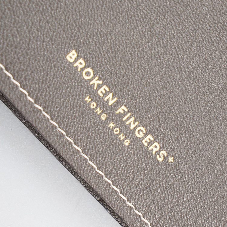 Medium Wallet 【 Smoky Dark Grey 】意大利羊皮銀包