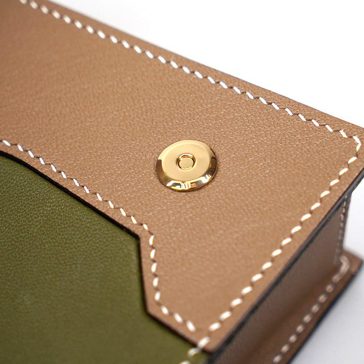 Dome Bag 【 Earthy Taupe X Forest Green 】意大利羊皮手袋