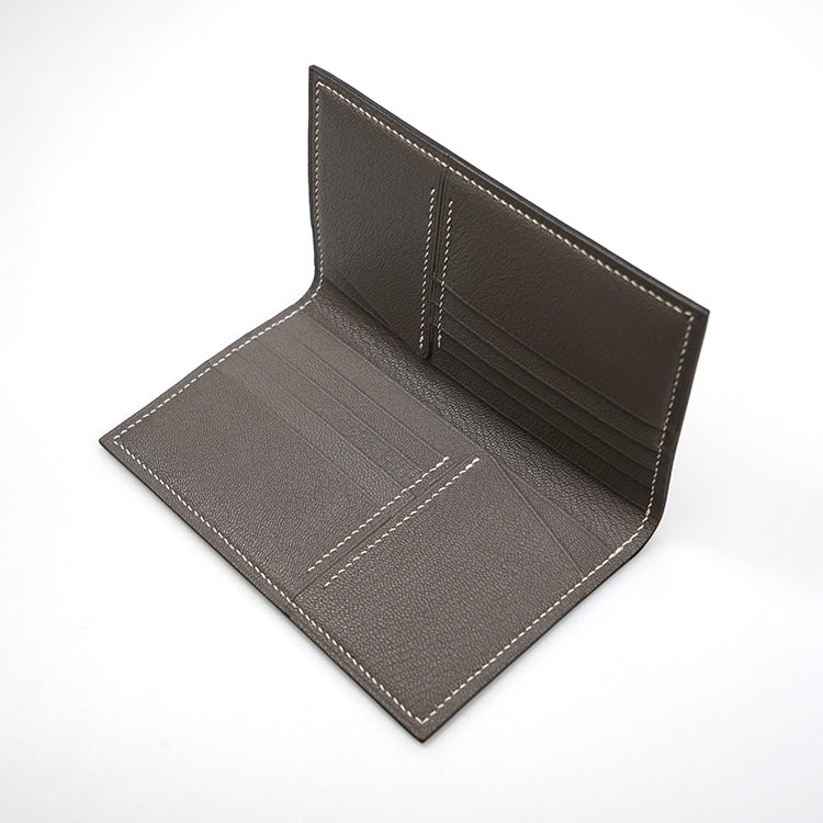 Medium Wallet 【 Smoky Dark Grey 】意大利羊皮銀包