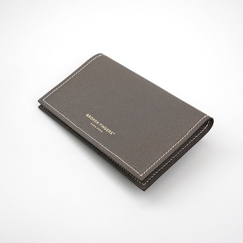 Medium Wallet 【 Smoky Dark Grey 】意大利羊皮銀包