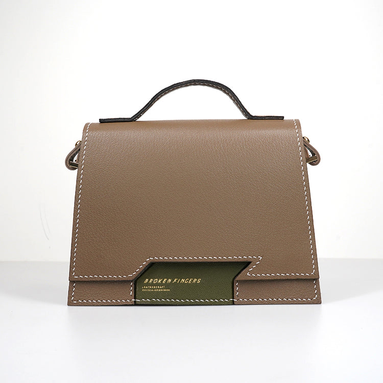 Dome Bag 【 Earthy Taupe X Forest Green 】意大利羊皮手袋