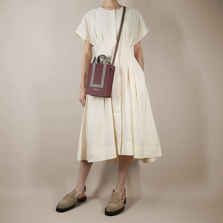 Box Tote XS 【 Maroon Muse 】意大利羊皮手袋