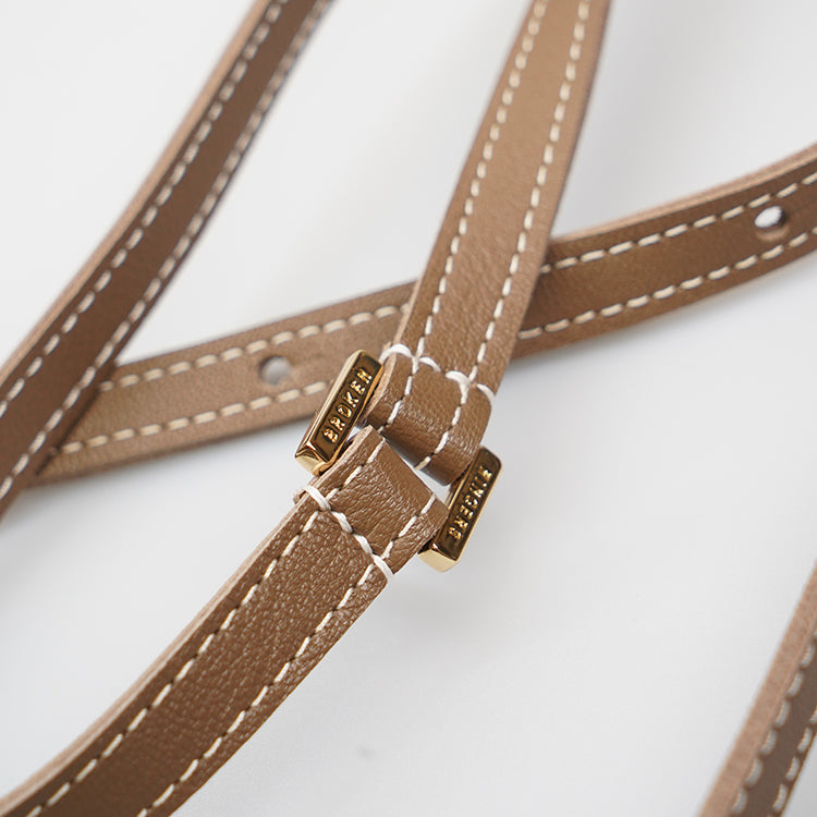 Full stitched Strap【 Earthy Taupe 】意大利羊皮全縫孭帶