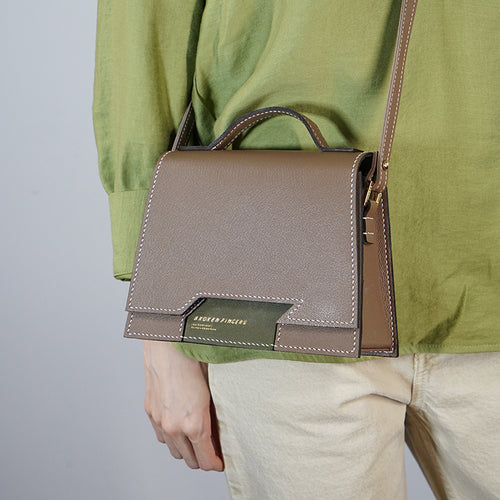 Dome Bag 【 Earthy Taupe X Forest Green 】意大利羊皮手袋