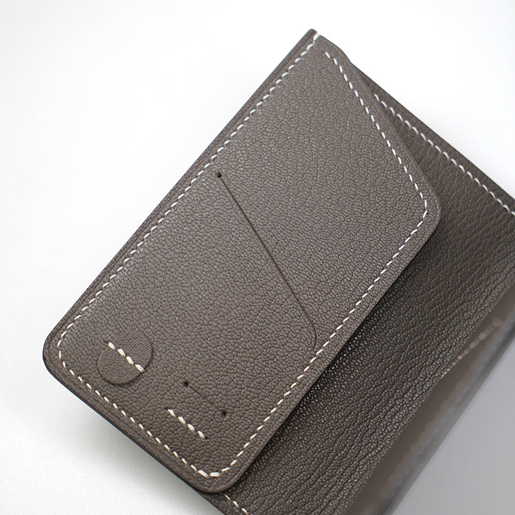 護照套【 Smoky Dark Grey 】意大利羊皮皮具