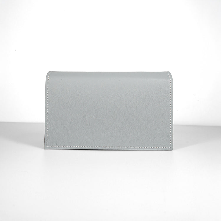 Boxy Bag 【 淺灰色 X 米白色 】環保69%蘋果再造皮革手袋