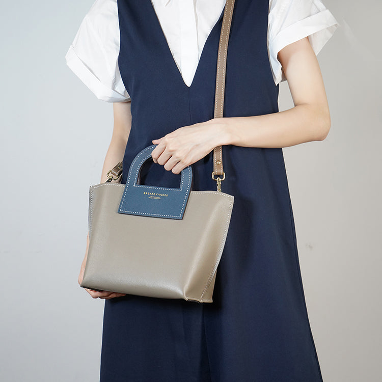 Harvest Bag 【 Sandstone Beige X Cobalt Blue 】意大利羊皮手袋